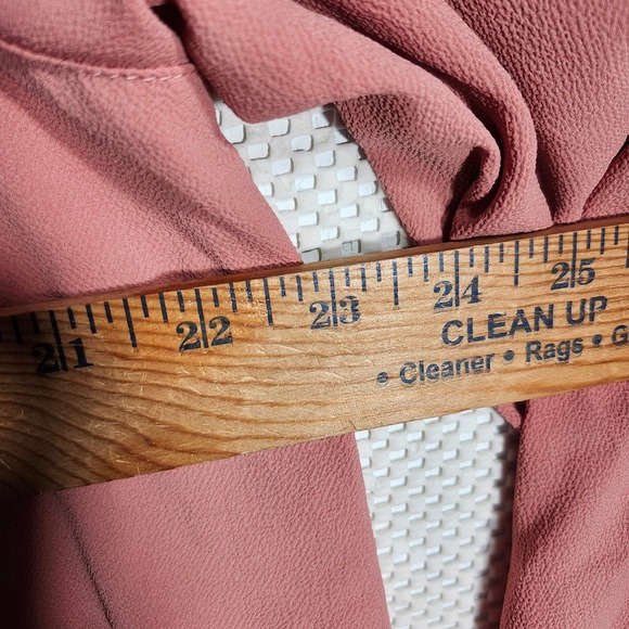 Abercrombie & Fitch Blouse Top Women's Small Pink Long Sleeve Tie Cuff Button Up - Picture 5 of 9